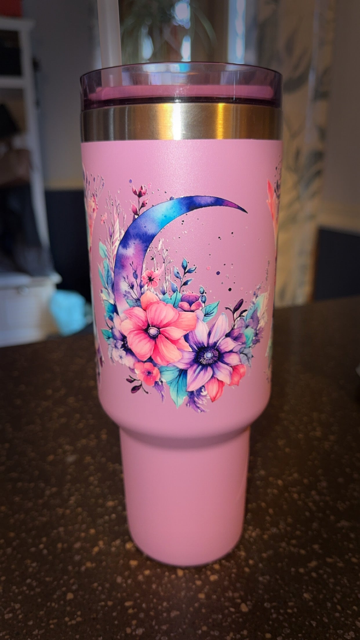 40oz - Moon&Floral