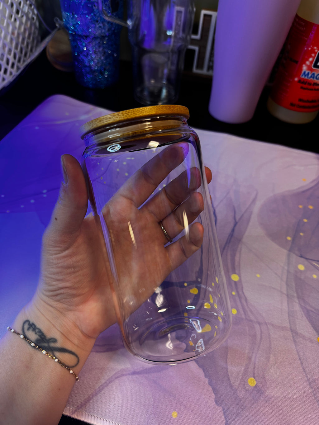 15oz Glass Can Cup